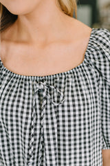 Great Gingham Square Neck Blouse – alternate view 2