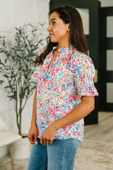 It's Been a Day Split Neck Blouse – alternate view 4