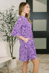 Lizzy Sunday Dress in Purple Paisley – alternate view 4