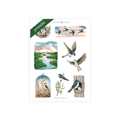 Swallows: Printable Sticker - Archer and Olive