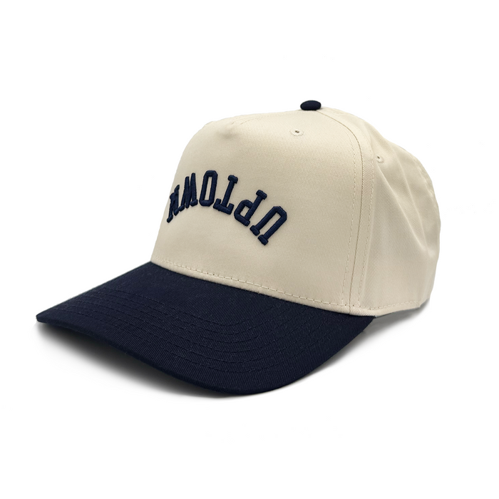 Upside Down Uptown Hat Cream and Navy