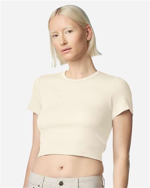Women's Baby Rib Fitted Cropped Tee - BR210