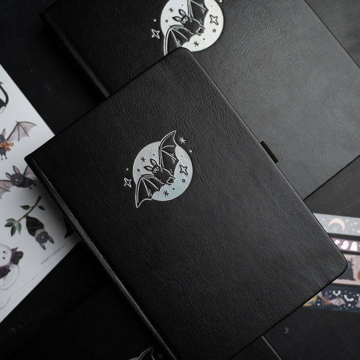 Cute Bat Dot Grid Notebook - Archer and Olive