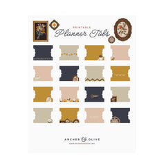 Frame Wall: Printable Planner Tabs - Archer and Olive