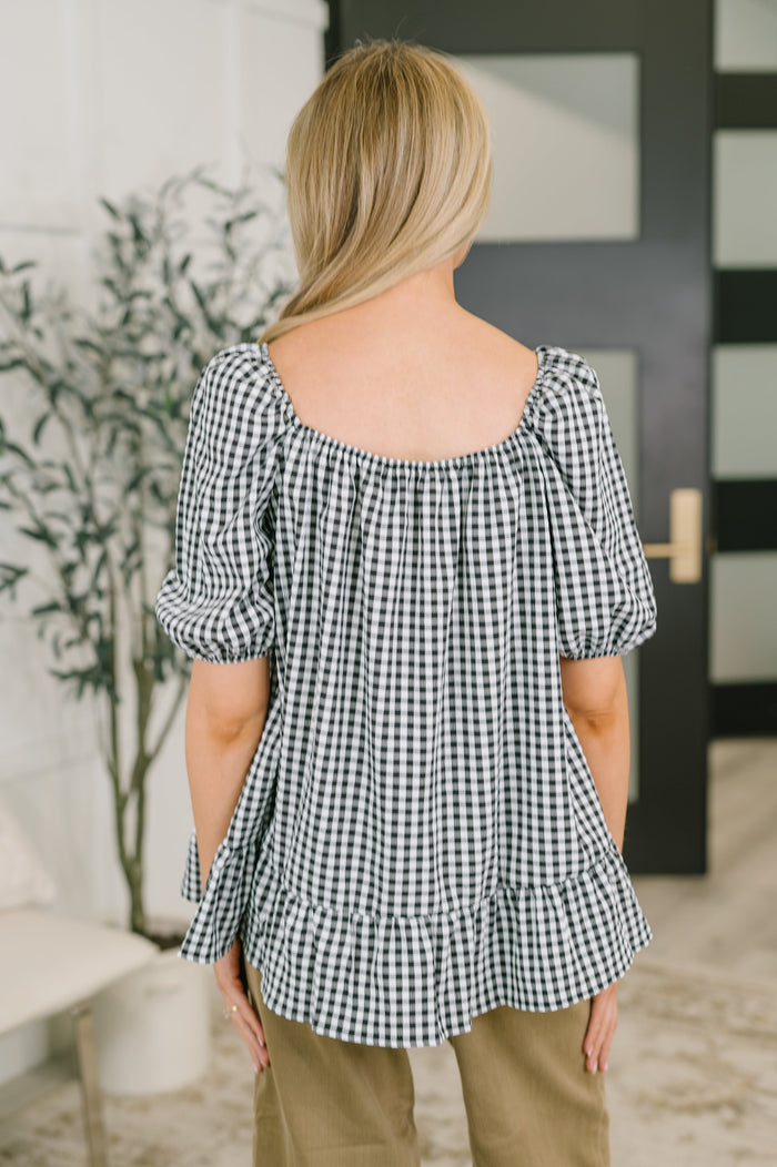 Great Gingham Square Neck Blouse – alternate view 5