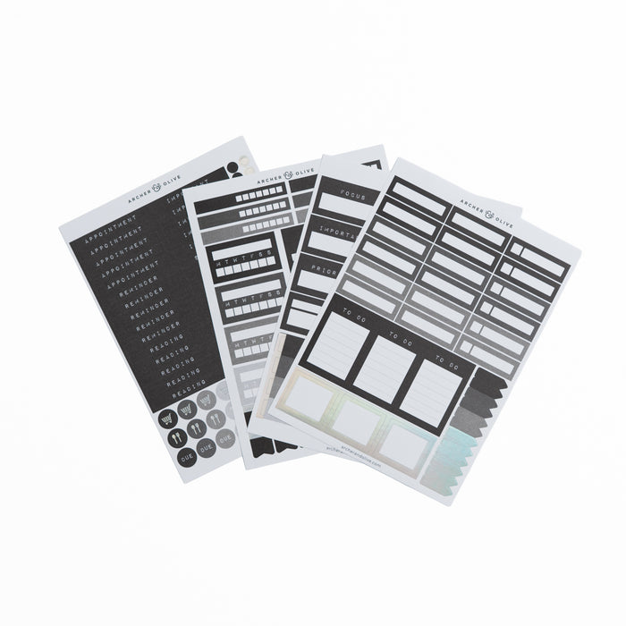 Ink & Type Planning Sticker Set - Archer and Olive