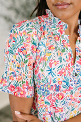 It's Been a Day Split Neck Blouse – alternate view 2