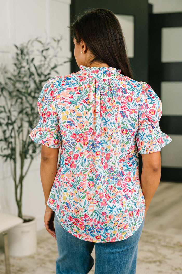 It's Been a Day Split Neck Blouse – alternate view 5