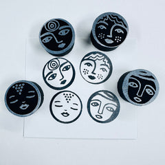 Kae Pea | Four Fresh Faces | Foam Stamps - Set of 4