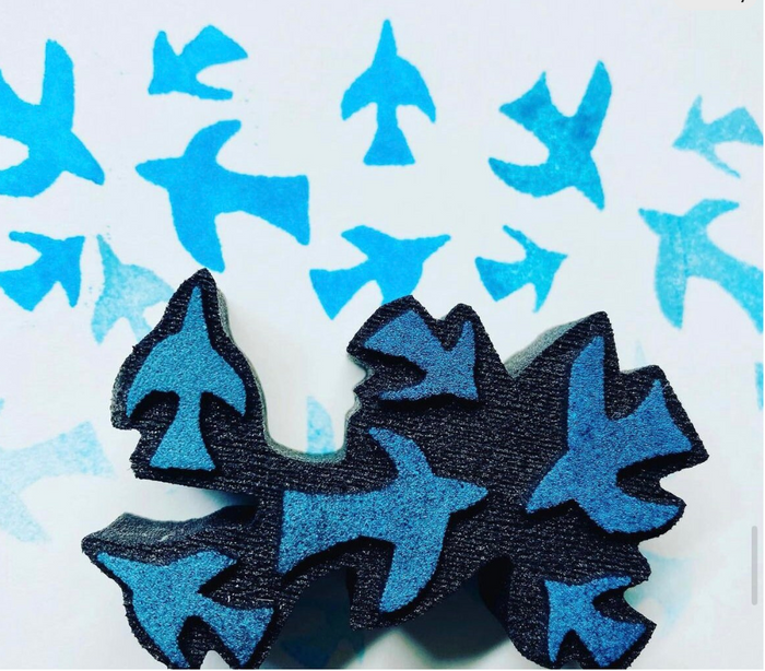 Kae Pea | Mini Flock (June 2022) | Foam Stamp