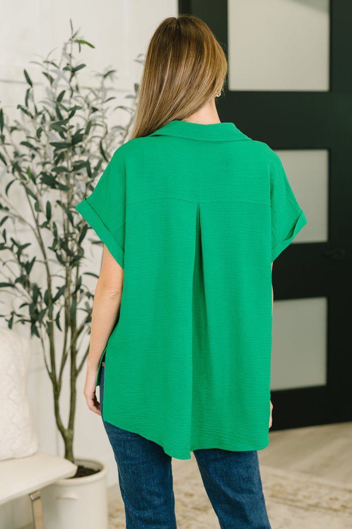 Keep Up Collared Button Down in Green – alternate view 5