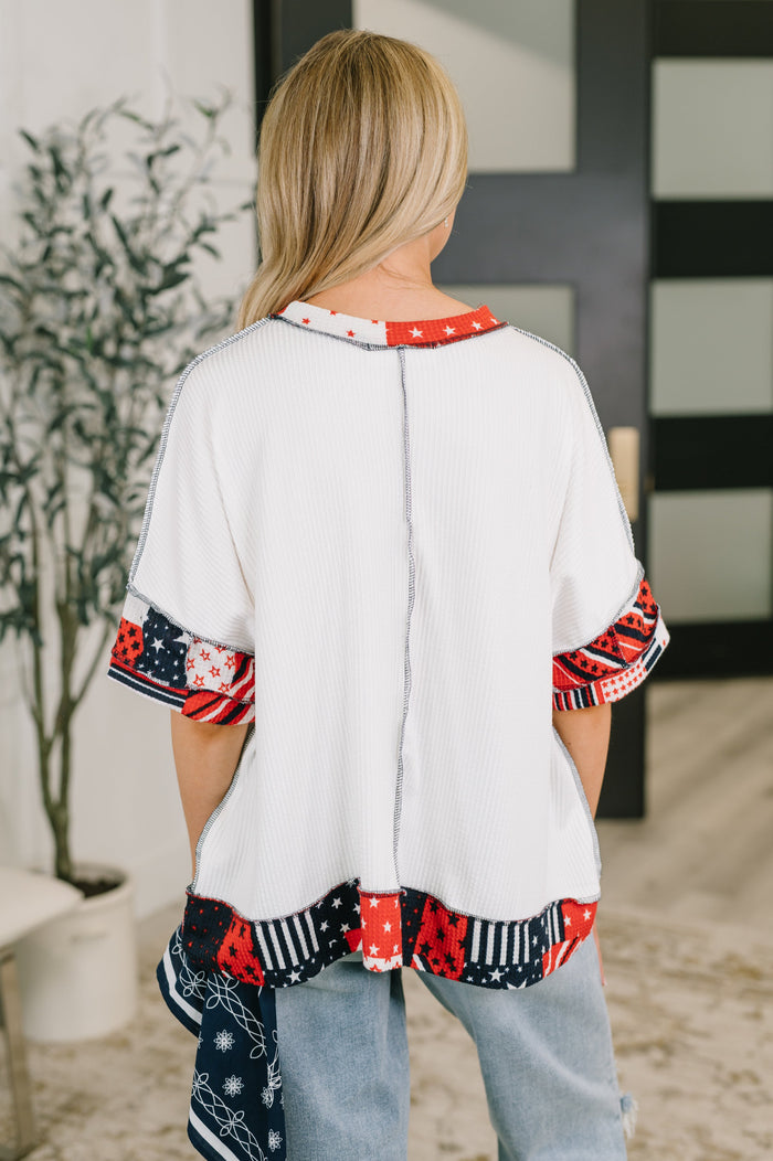 Pretty Prideful Patchwork Detail Top – alternate view 5