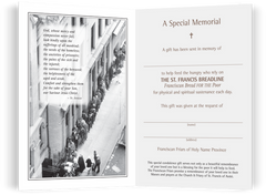 St. Francis Breadline:<br> Deceased Card