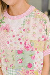 Until Tomorrow Patchwork Relaxed Tee – alternate view 2