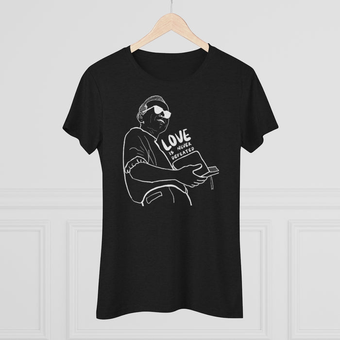 Women's John Paul II - Love Is Never Defeated Premium T-Shirt